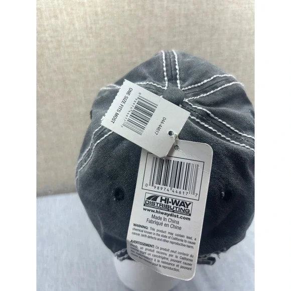 Wild Wear Blessed Cross Embroidered‎ Baseball Cap Mens OS Charcoal New with tags - Picture 5 of 5